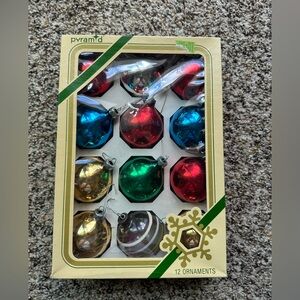 Vintage Christmas Glass Ornaments Pyramid
